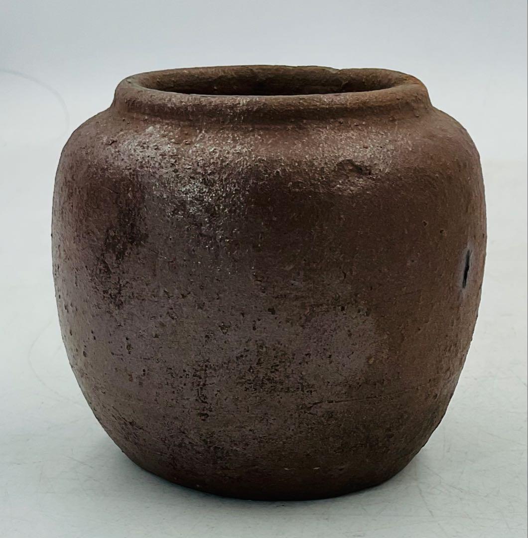 【11】★江戸時代中期　古備前焼お歯黒壺　保存箱★