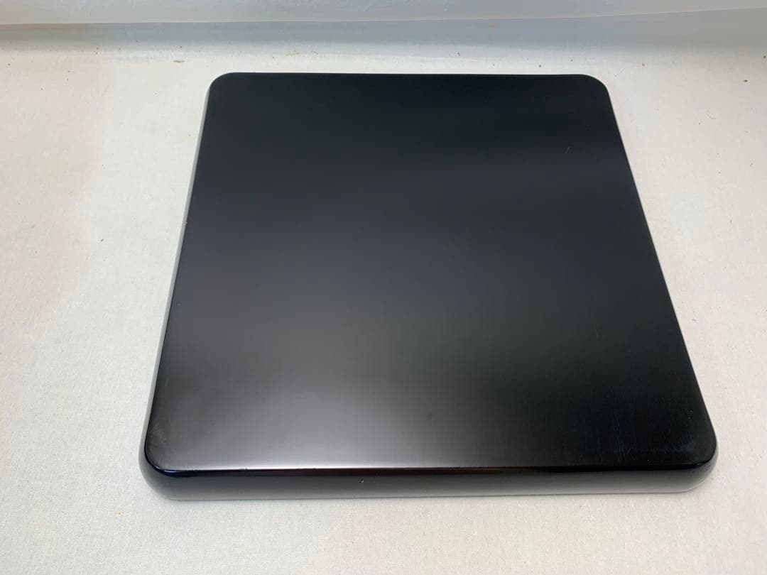 美品 懐石道具 木製黒真塗 四方膳 会席膳 6客組 銘々盆 平膳 宴会盆