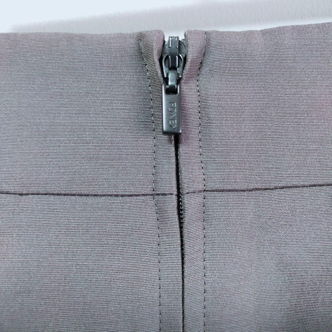 極美品☆FOXEY　ひざ丈スカート　はこひだ　光沢あり　38 　フォーマル　高級