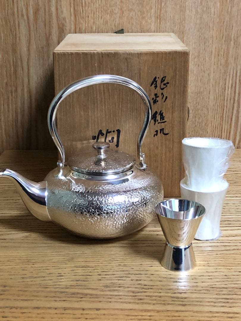 銀川堂 銀彩鎚肌燗瓶 未使用品 - メルカリ