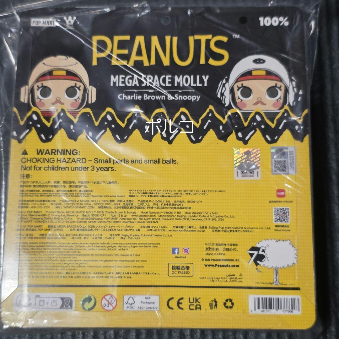MEGA SPACE MOLLY 100% チャーリー・ブラウン & スヌーピー