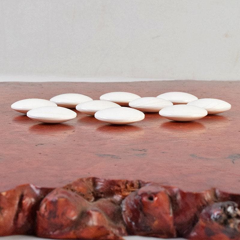 囲碁　碁石　本蛤碁石　那智黒碁石　碁笥　一套　時代箱付　M　R9282B