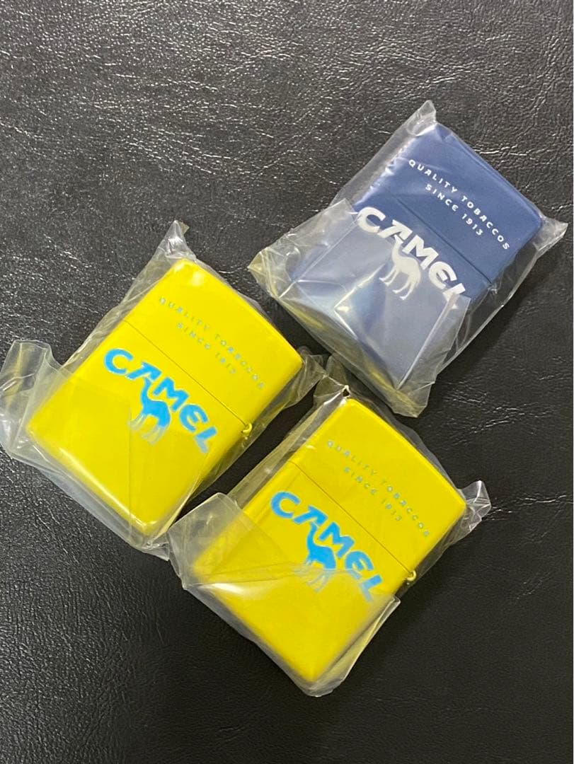 zippo キャメル 両面加工 限定品 3点 ブルー イエロー 2020年製