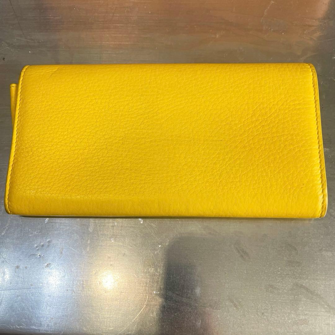 BALENCIAGバレンシアガ ペーパー ウォレット イエロー 二つ折り 長財布