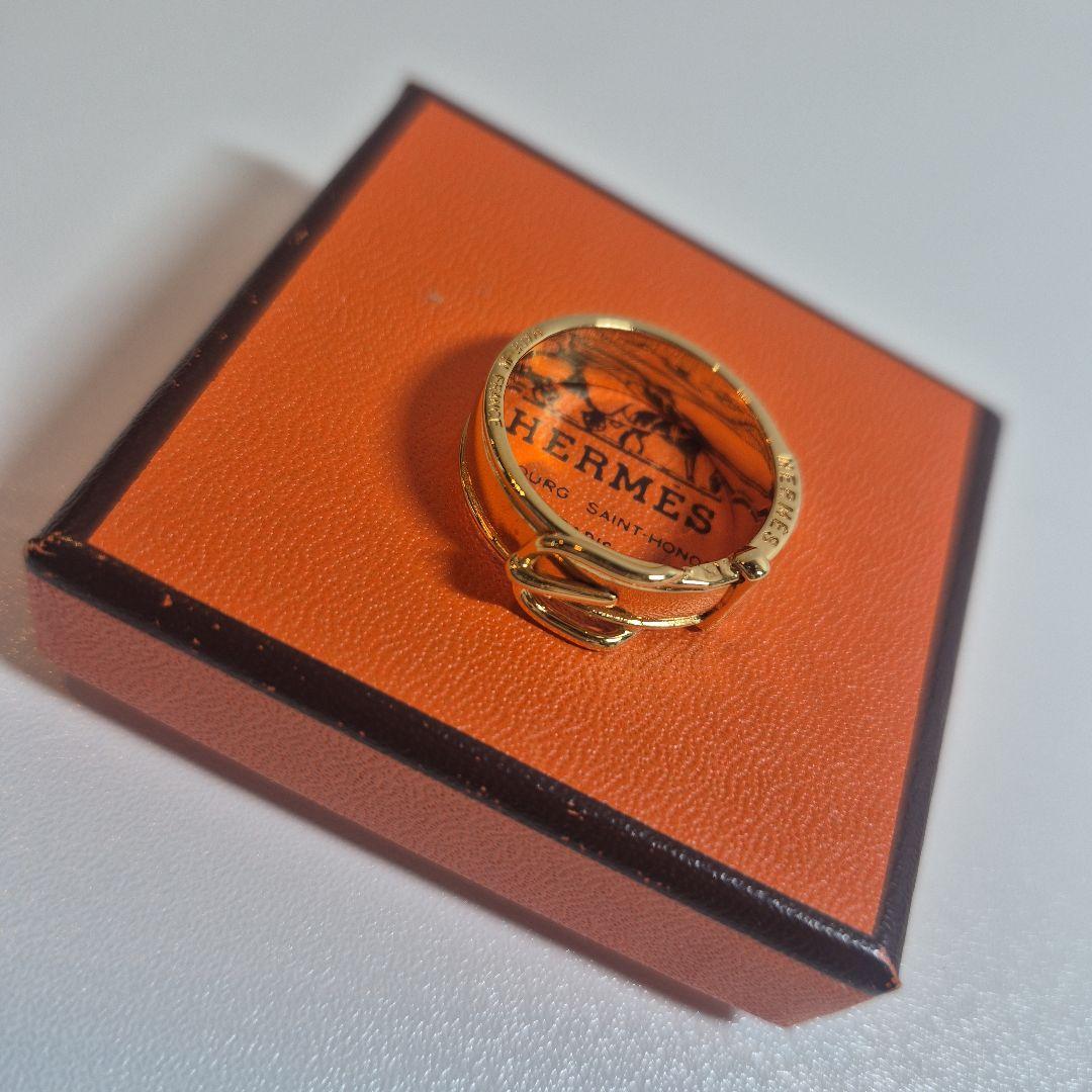 HERMES エルメス スカーフリング サンチュール 箱つき