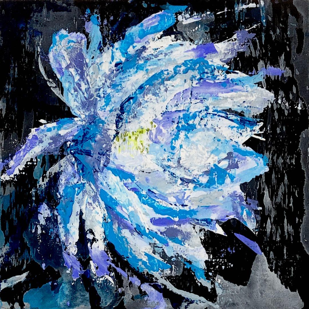 点描 抽象画 手書き肉筆