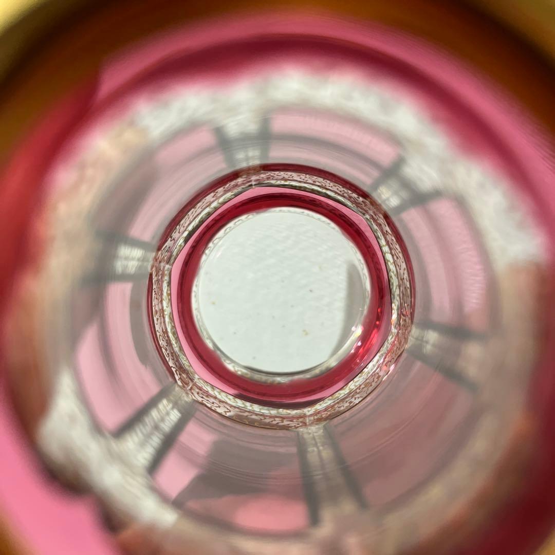 Bohemia ボヘミアガラス 金彩 レリーフ フラワーベースの通販はau PAY