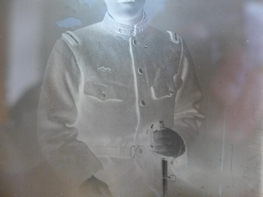 珍品 時代物 戦前 上海事変頃？陸軍 新野部隊通信員？ ガラス乾板3点 ネガ