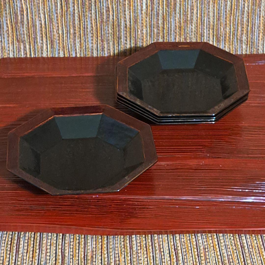 伝統工芸会の安藤則義の張抜き八角銘々皿