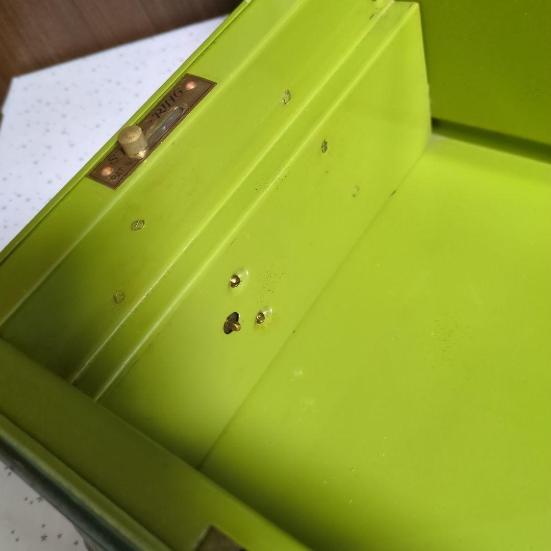 週末割 アンティーク ITOKI 手提げ金庫 ベル付き MADEIN JAPAN