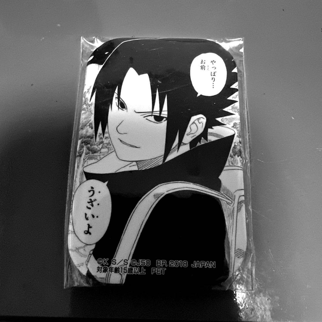 少年ジャンプ 50周年 スクエア缶バッジ アドアーズ NARUTO うちはサスケ