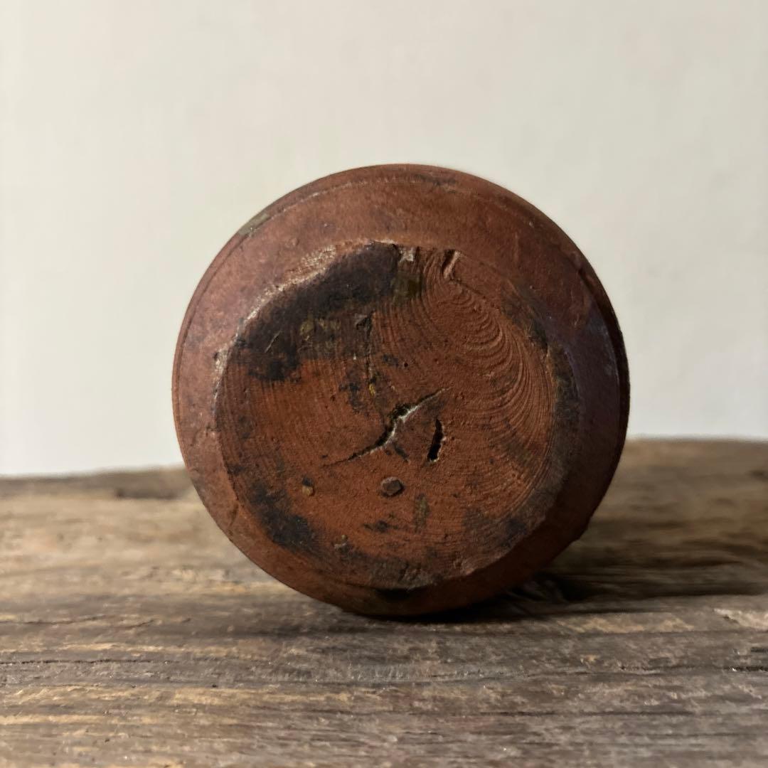 雰囲気のある古い九州民窯 古高取 火入れ 古道具 古唐津 花入検: