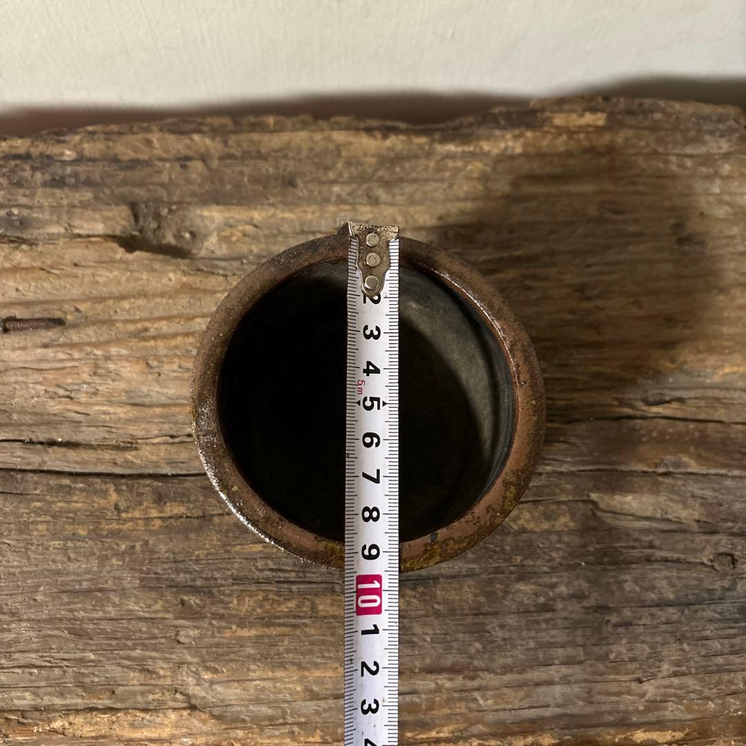 雰囲気のある古い九州民窯 古高取 火入れ 古道具 古唐津 花入検: