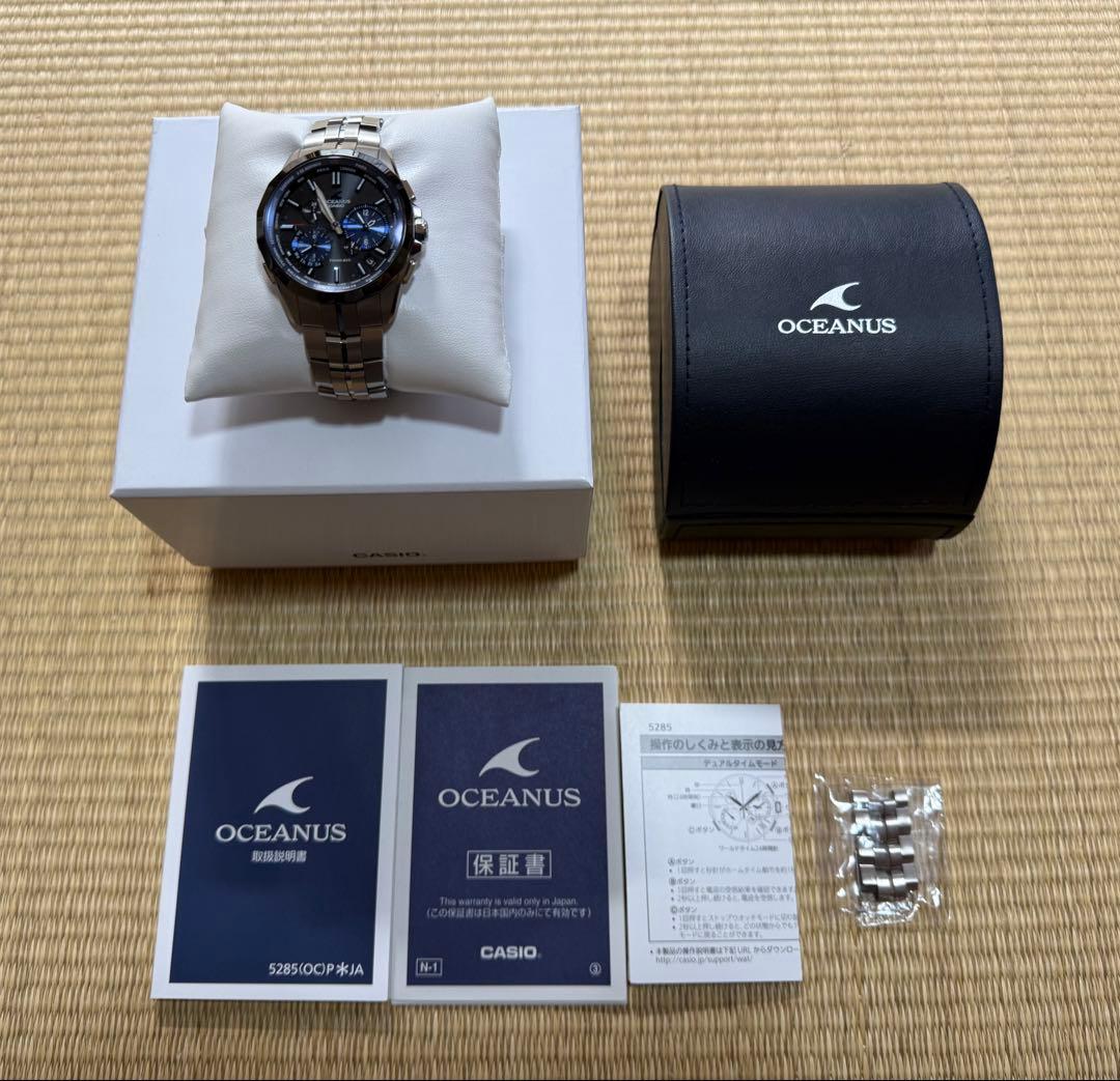 OCW-S2400E-1AJF 新品バックル中留交換済 箱 取説 予備コマ付属