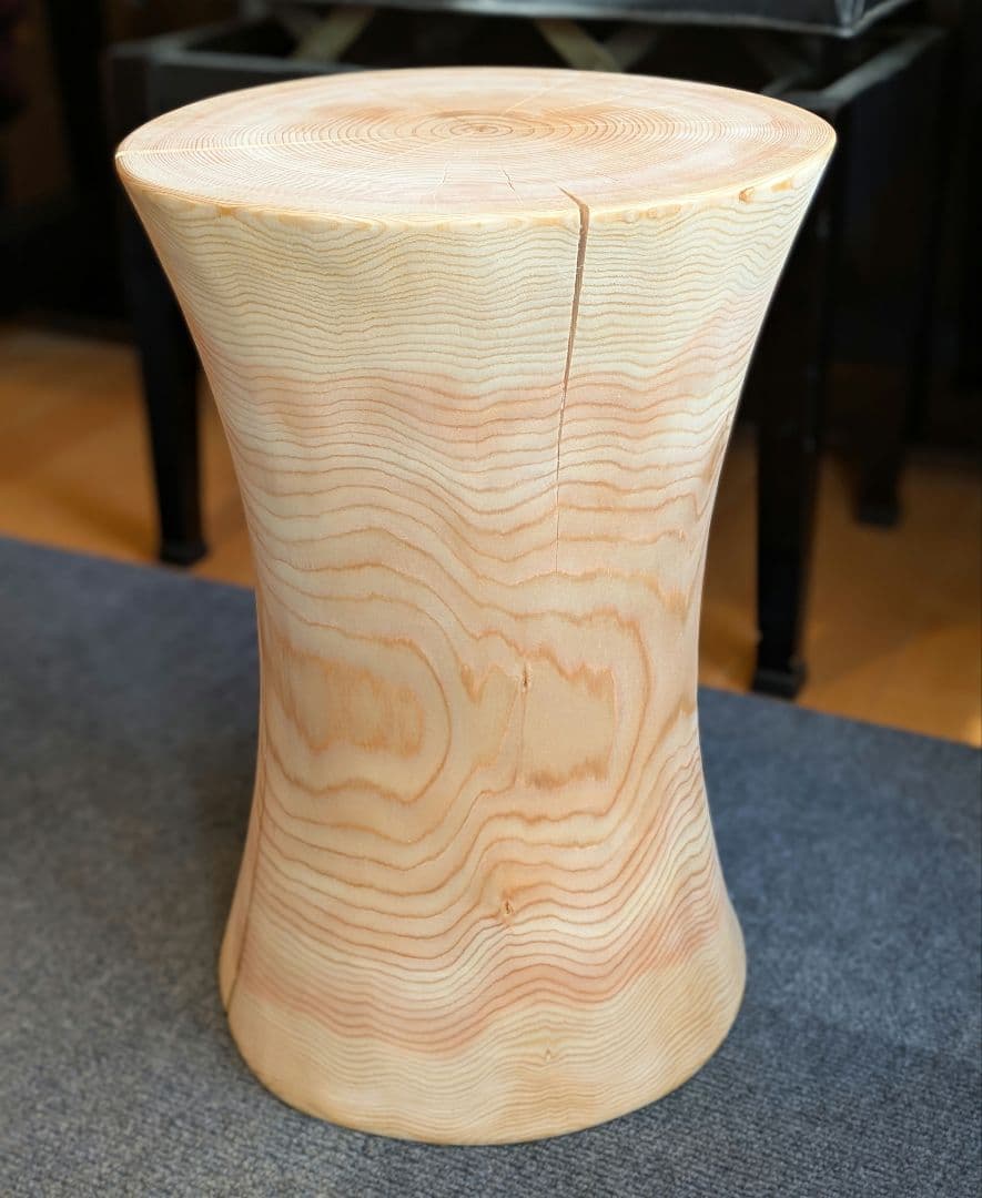 ppp　檜　丸太　椅子　スツール　高さ約45.5㎝