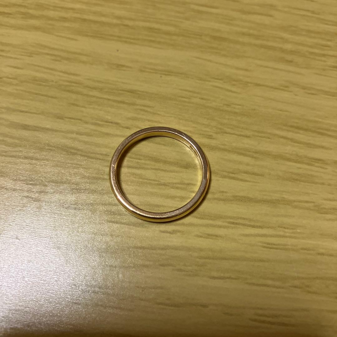 k18YG シンプルリング 鍛造