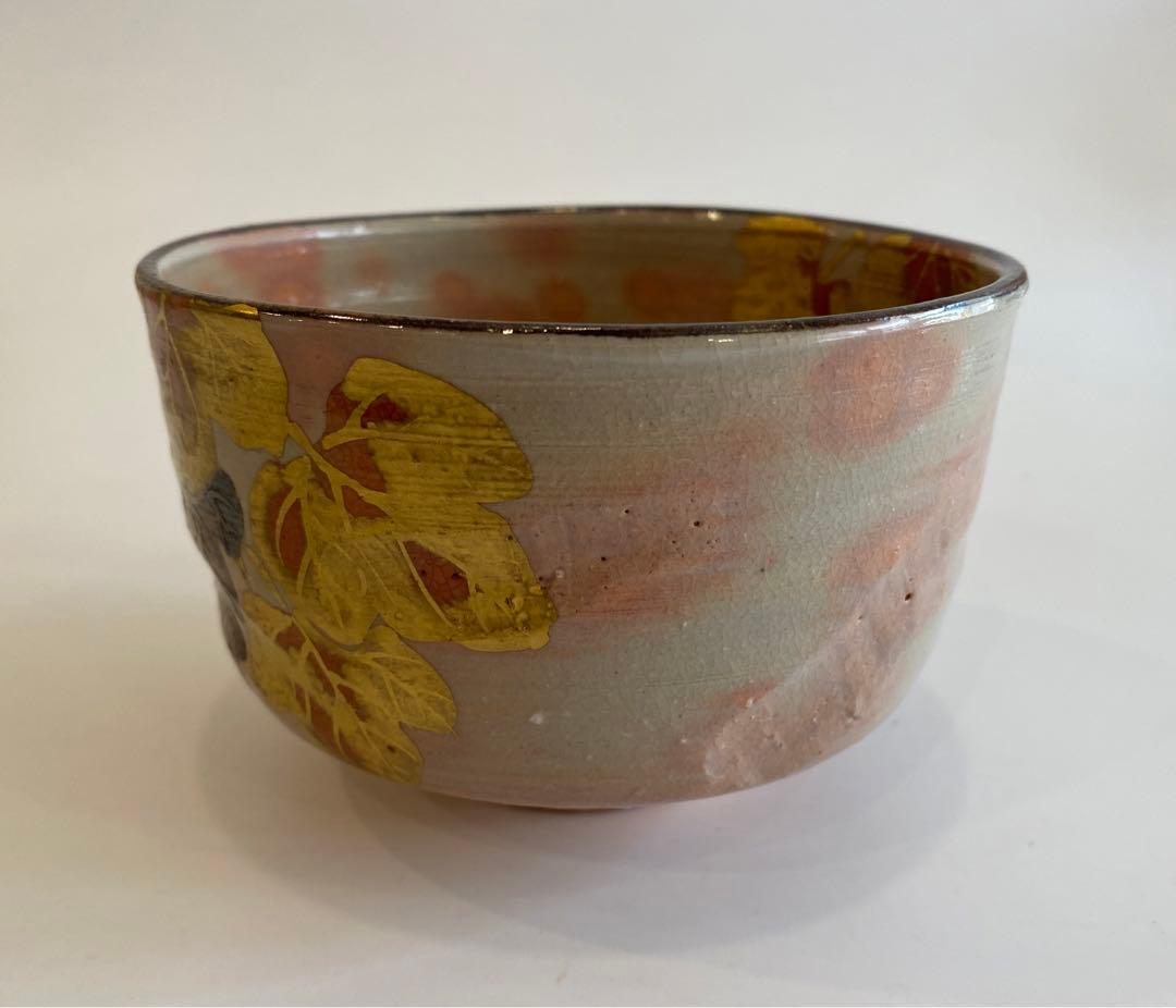 乾山写蔦の絵抹茶茶碗手塚桃峰作茶道具