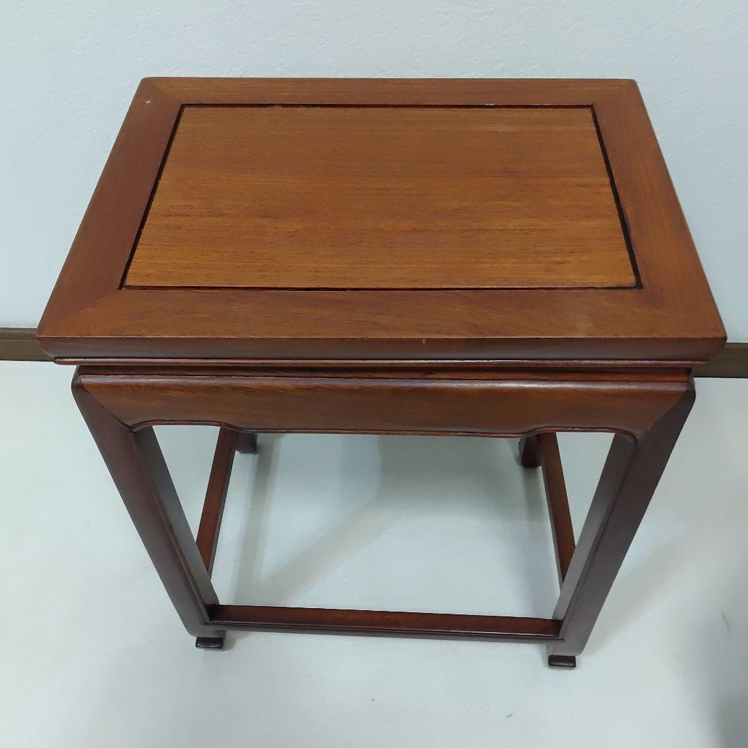 中国家具 唐木 ネストテーブル 2段 花梨 2連 天然木 送料無料 - メルカリ