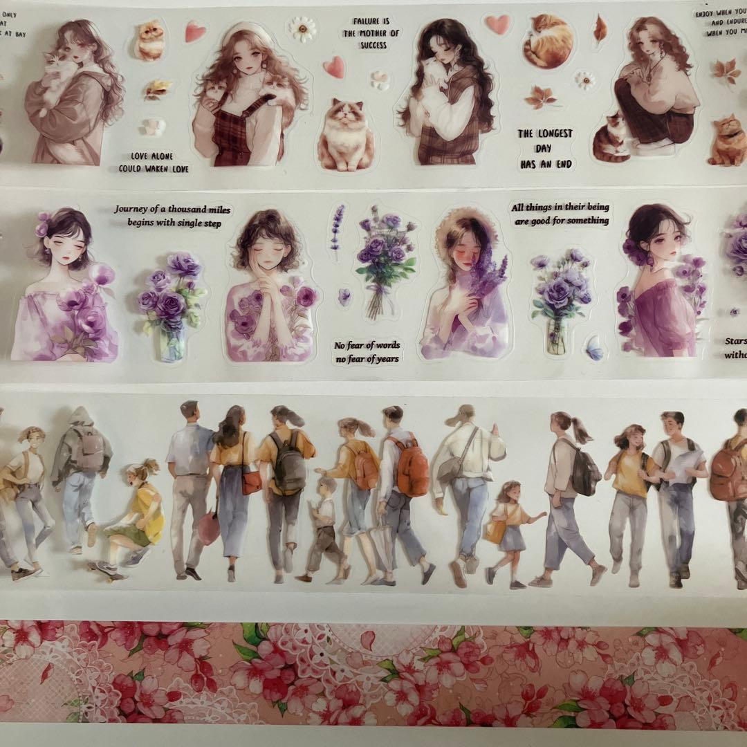 マスキングテープ 海外マステ 人物 自然PETテープ シール など - メルカリ