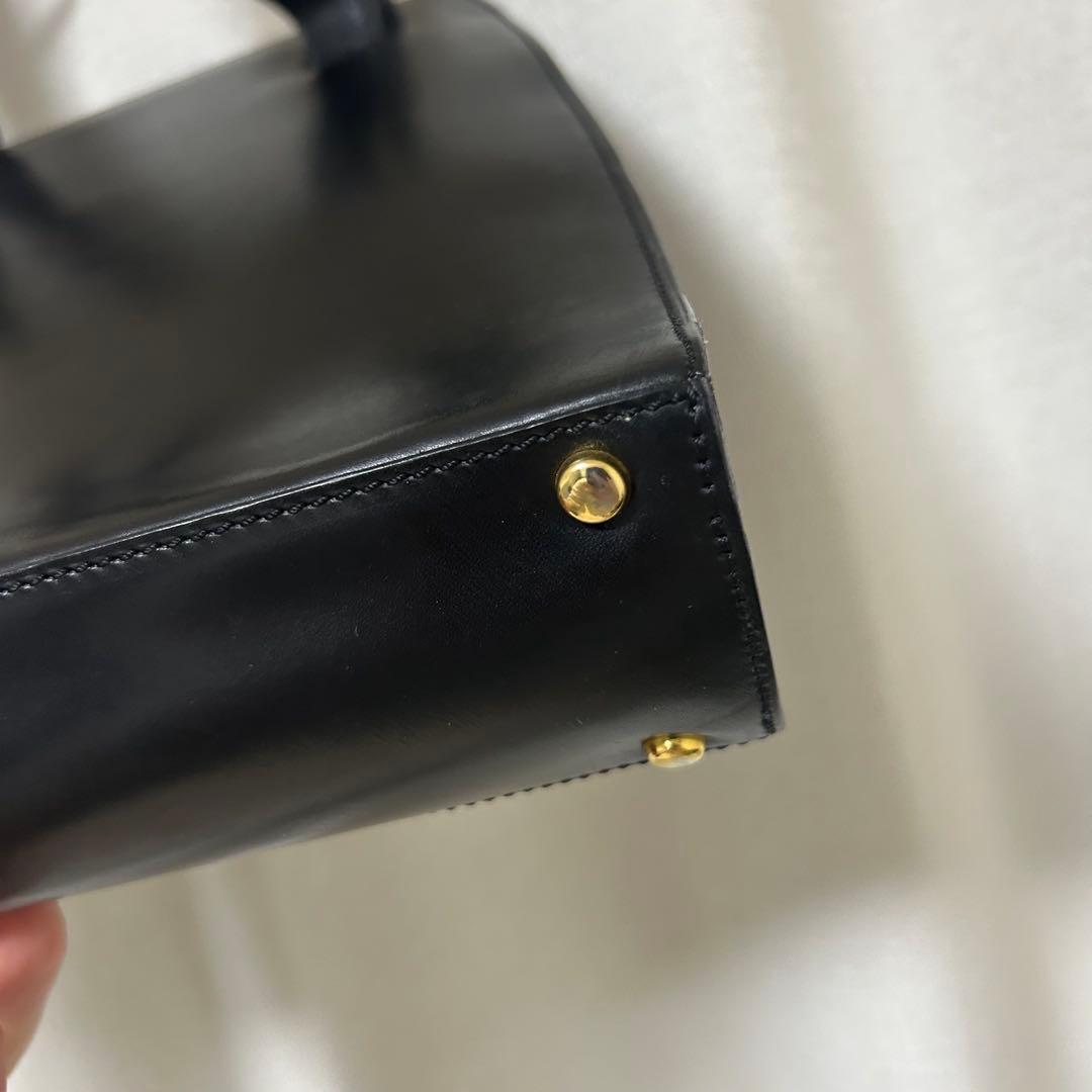 セリーヌ ヴィンテージ ショルダーバッグ トートバッグ カーフレザー ロゴ金具