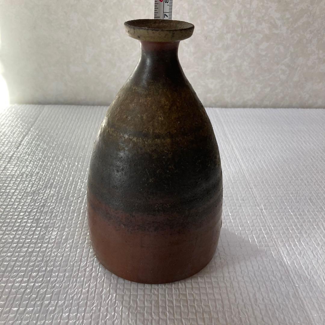 備前焼 徳利型 花瓶 焼締 陶印あり 茶道具 花器 華道具 古美術 インテリア