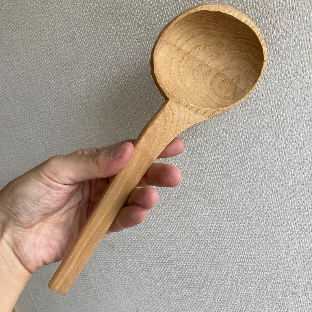 希少品 新子薫 栗の木杓子 のし杓子 奈良大塔坪杓子 くるみの木 三谷