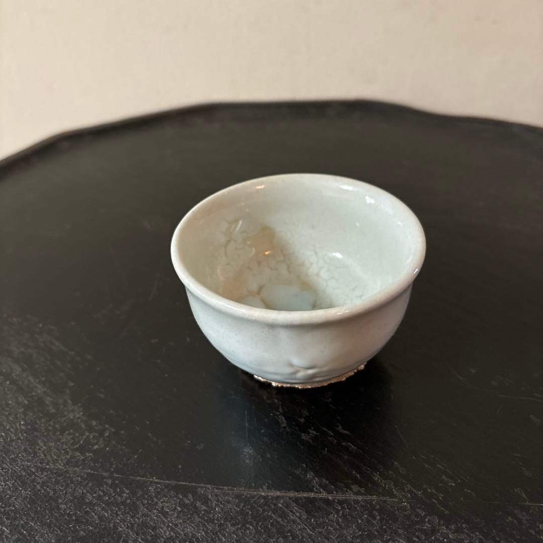 李朝白磁　盃　ぐい呑み　骨董　アンティーク.古美術.酒器.韓国骨董.検:白洲正子