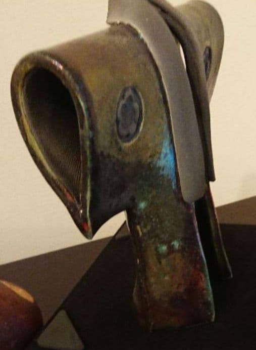 陶芸 作品✤ 楽焼き オブジェ KIMONO 和モダン インテリア