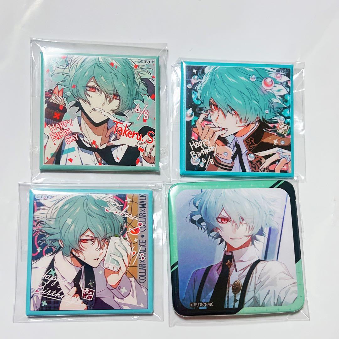 カラーマリス カラマリ スクエア バースデー 缶バッジ