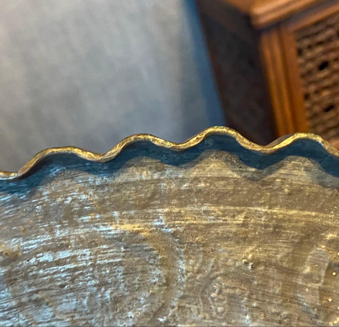 カジャール朝プレート・フレンチプレス　鑑賞スタンド　４点セット　ヴィンテージ