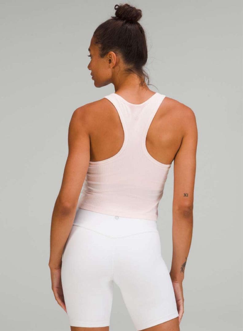 lululemon大人気カラー リブ編み タンクトップ ピンク size6