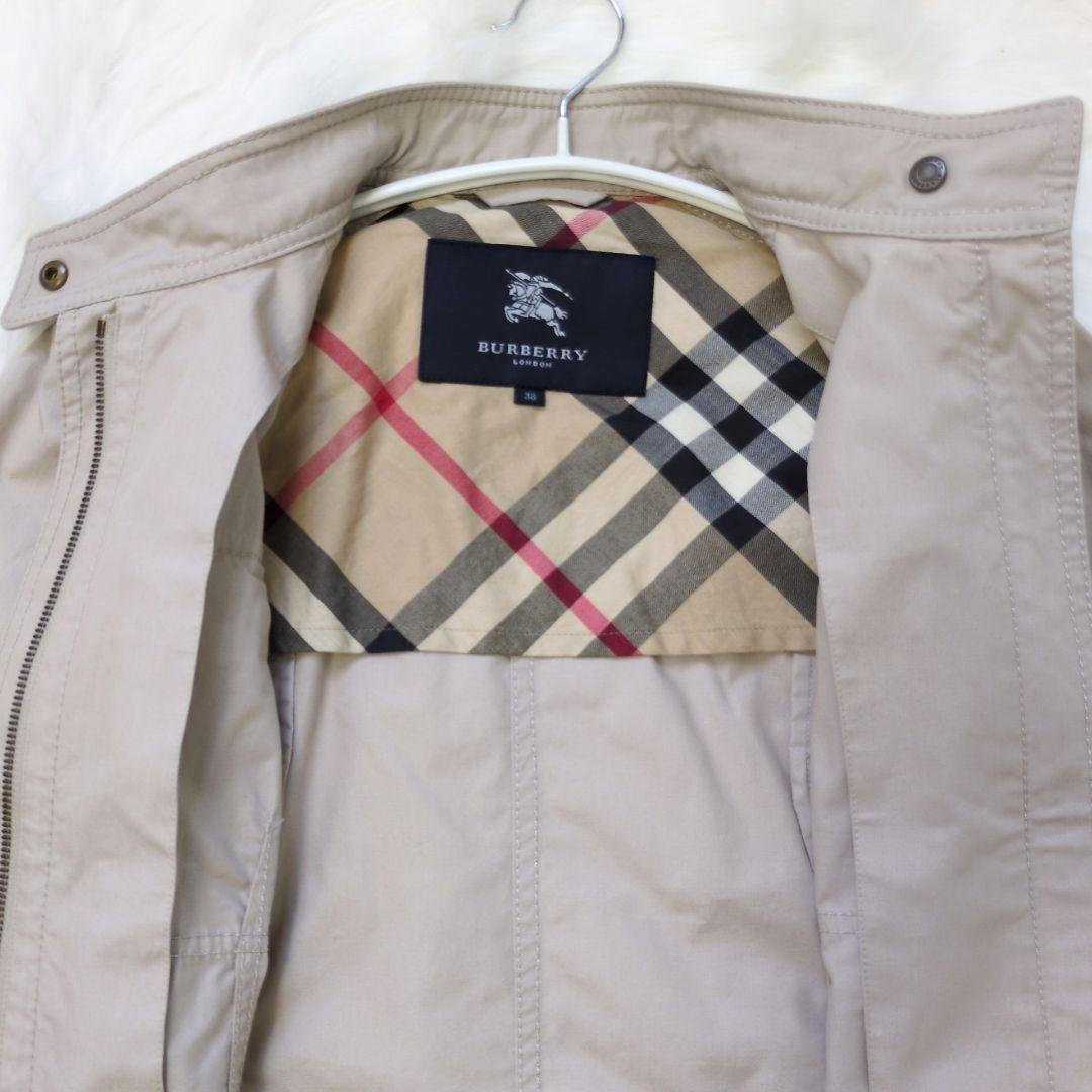 美品】 BURBERRY バーバリージップアップ ブルゾン ベージュ M