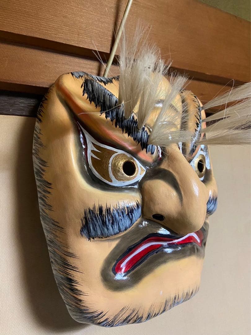 神楽面　手力男命　たぢからおのみこと　No.38