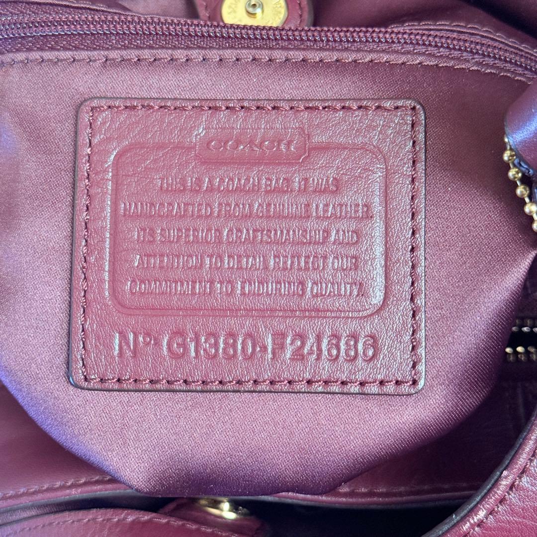バッグ COACH SOHO leather bag Satchel Burgundy