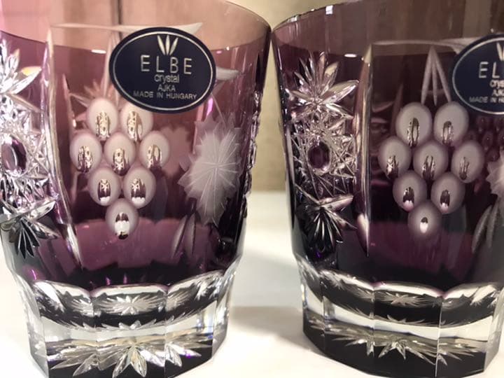 ELBE crystal AJKA エルベクリスタル アイカ ロックグラス 切子