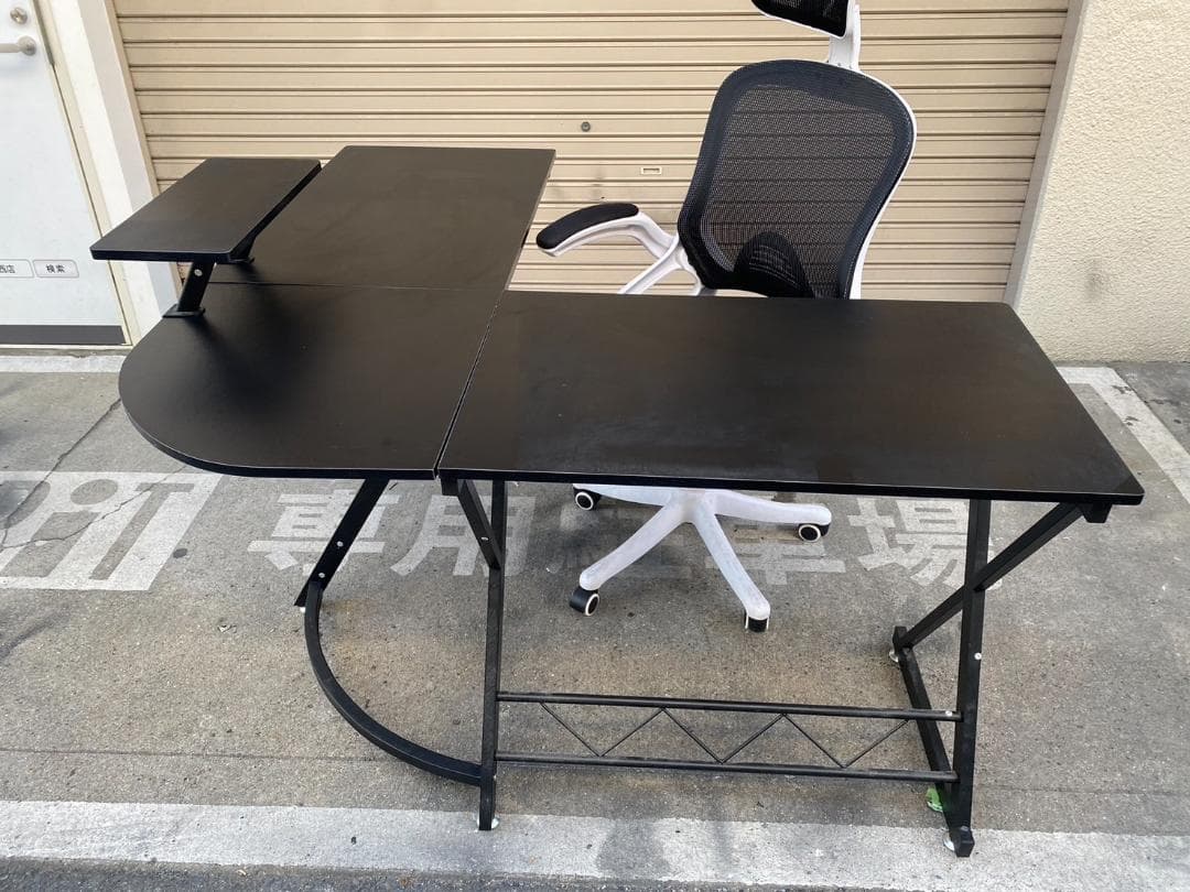 A395◆L字型 パソコンデスク ゲーミングデスク チェアセット