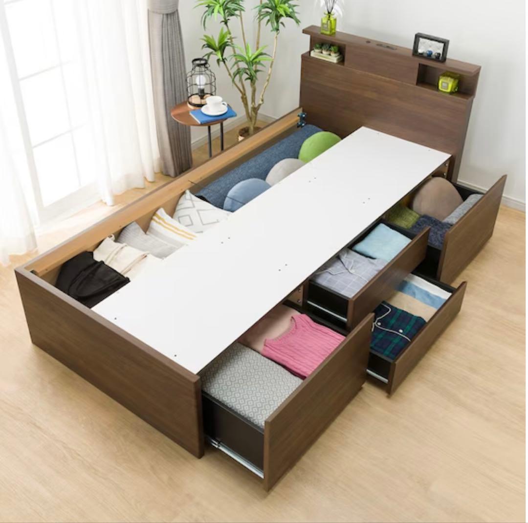 Nすのこチェストベッドフレーム(シングル N-ジオC MBR 40M-S)