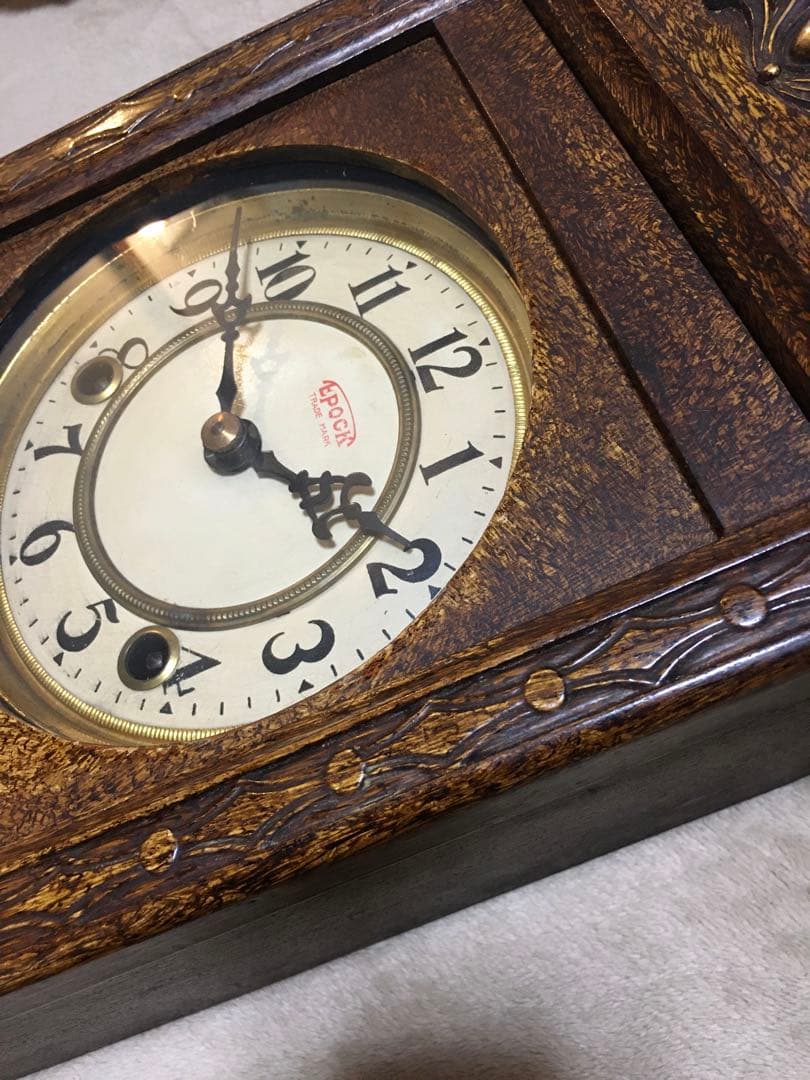 大正〜戦前 ゼンマイ振り子時計 整備済み 美品