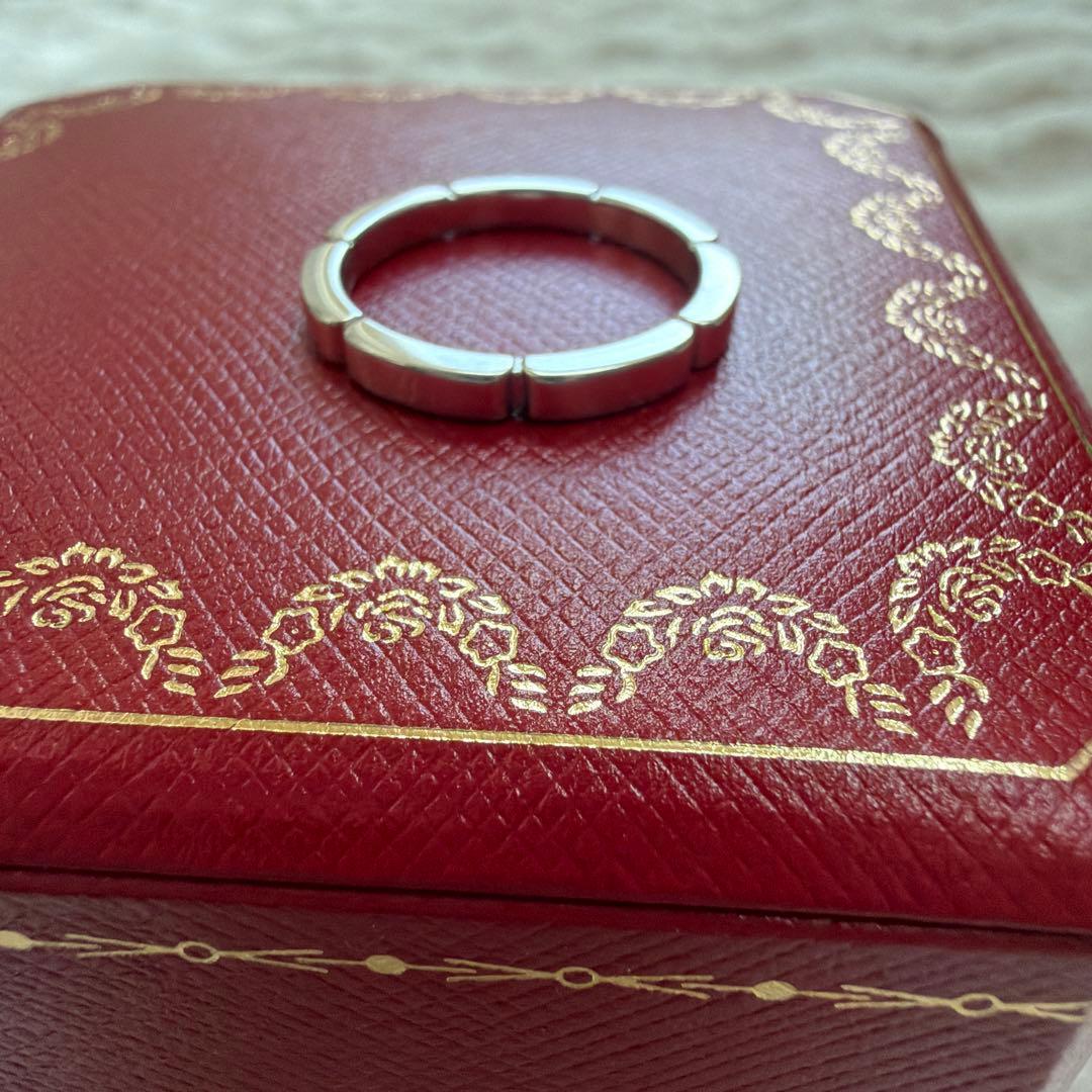【美品】カルティエ　Cartier マイヨンパンテール　WG ダイヤ付　53