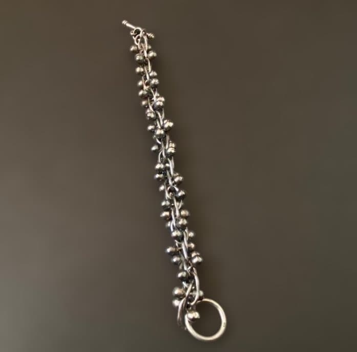 ヴィンテージ メキシコ シルバー パール DNA ブレスレット
