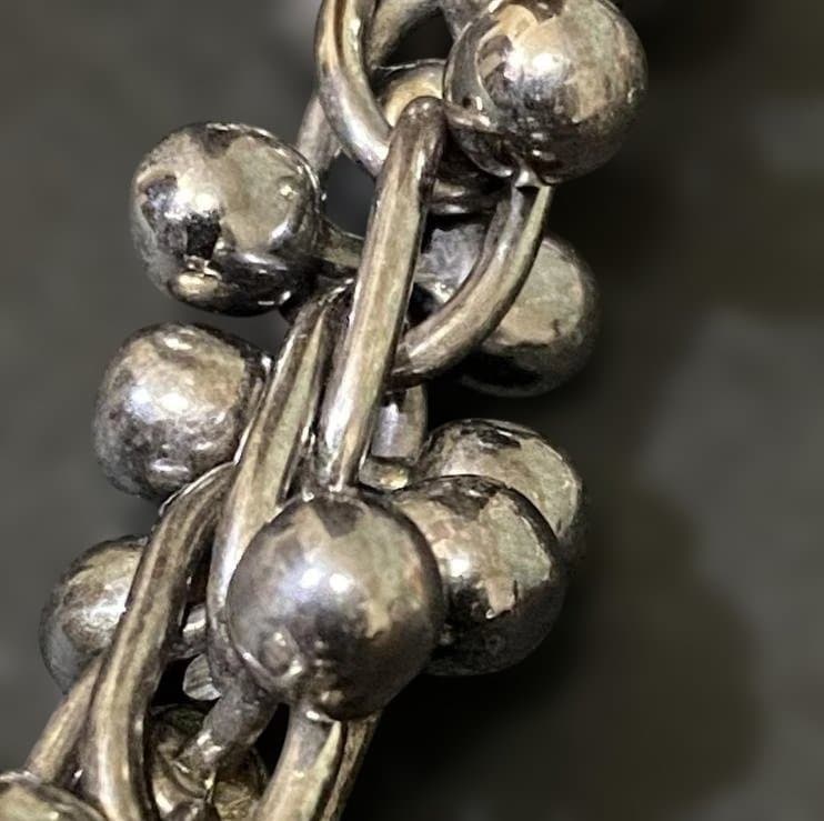 ヴィンテージ メキシコ シルバー パール DNA ブレスレット