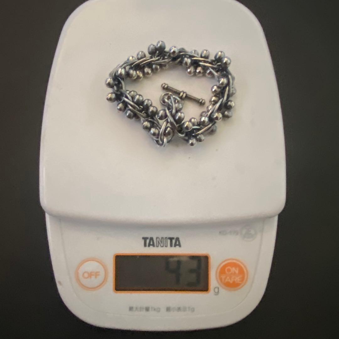 ヴィンテージ メキシコ シルバー パール DNA ブレスレット