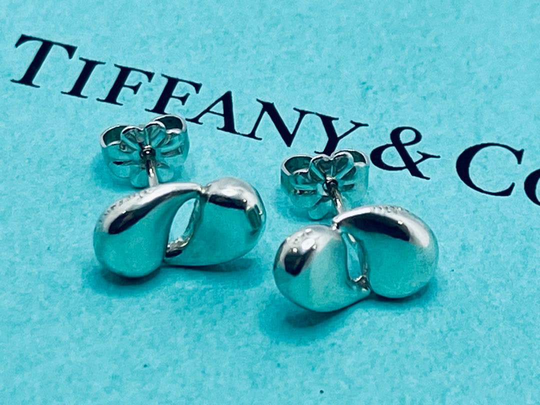 h562 オールド ティファニー ダブルティアドロップ ピアス シルバー 925