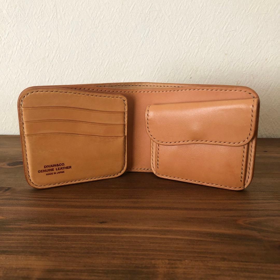 フリッカー 1ブライドルレザー ダブルバット コンパクト 財布 ナチュラル