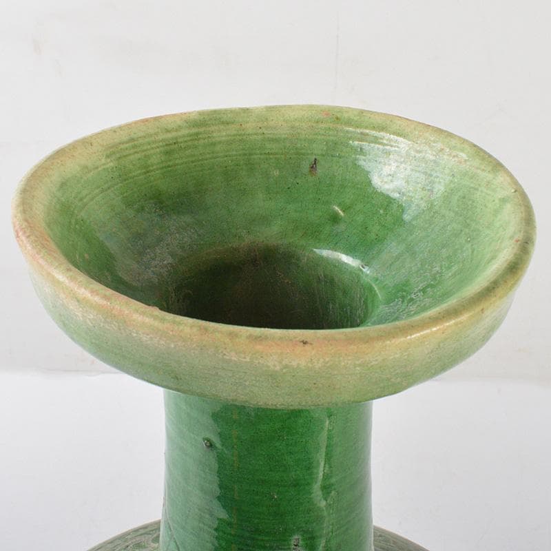 中国 漢緑釉 魚藻文 碗口瓶 花瓶 V 6554C