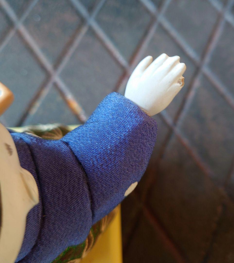 木目込人形 節分 寿凰作 共箱入 銘朱印 昭和初期 市松人形 御所人形