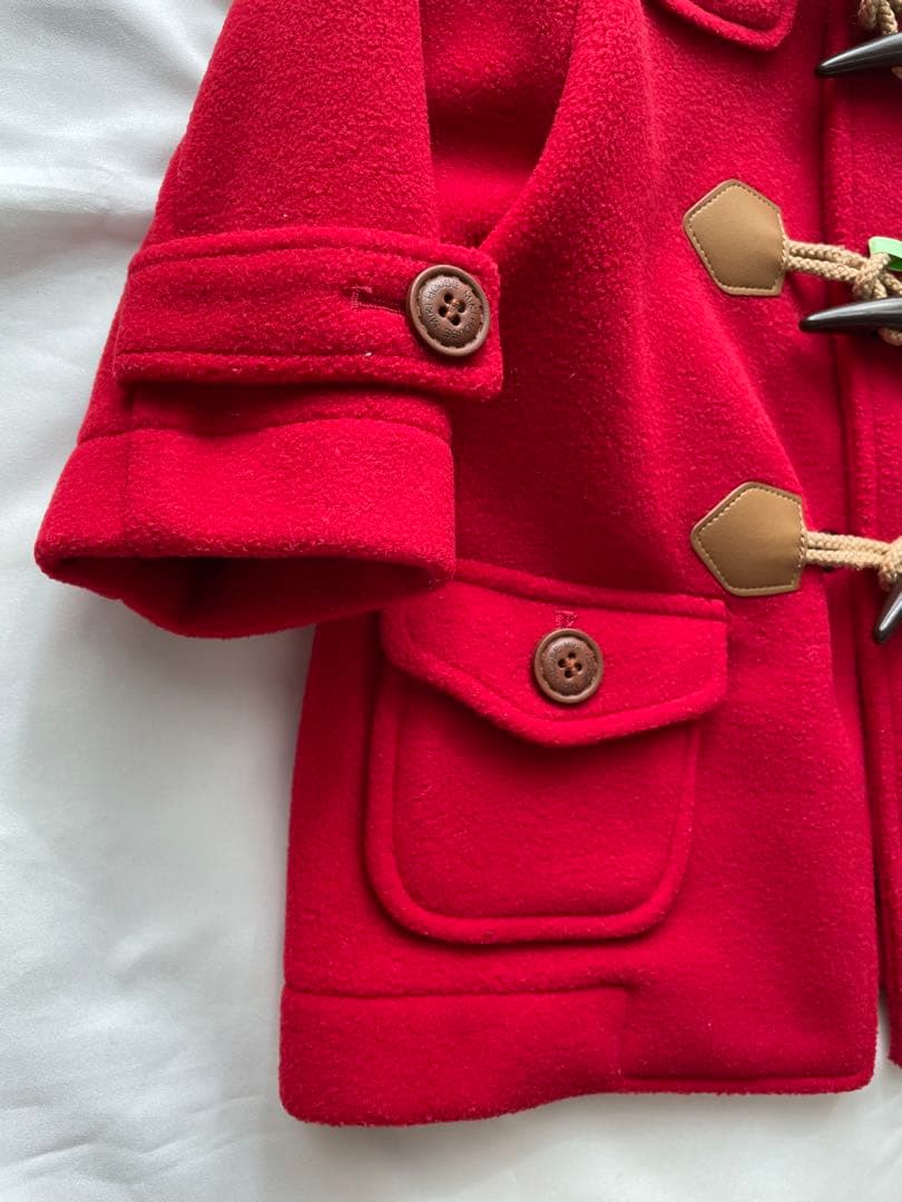 ミキハウス　アウター　フリースダッフルコート　80cm 赤色
