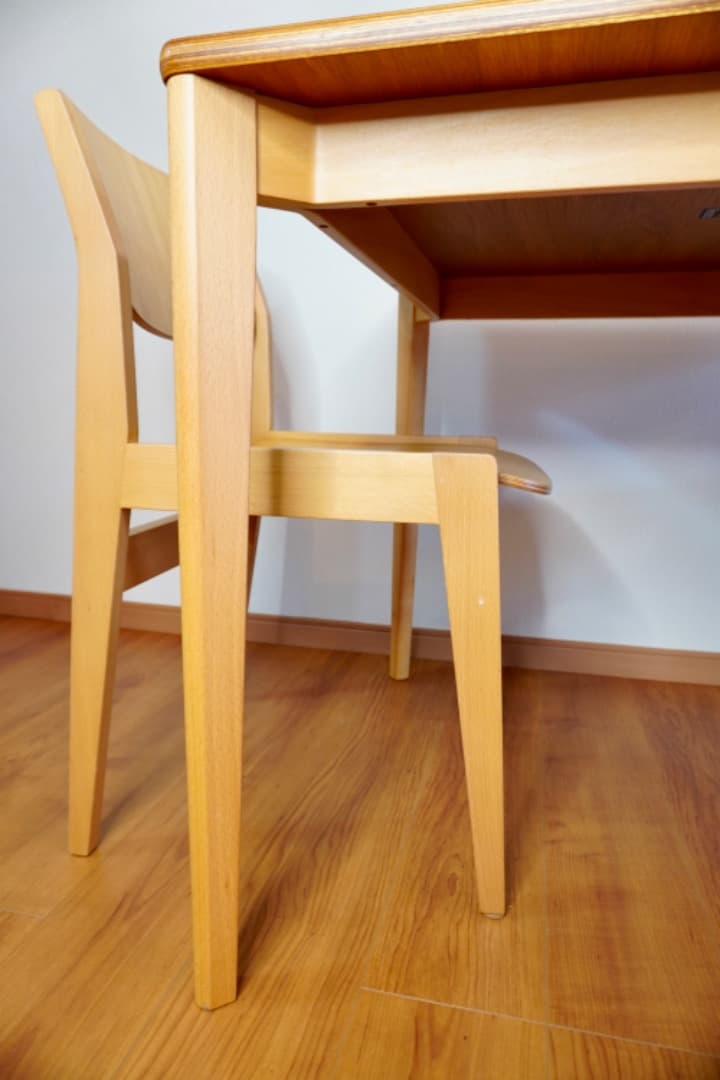 天童木工 水之江忠臣 3点セット ダイニングテーブル + チェア 2脚