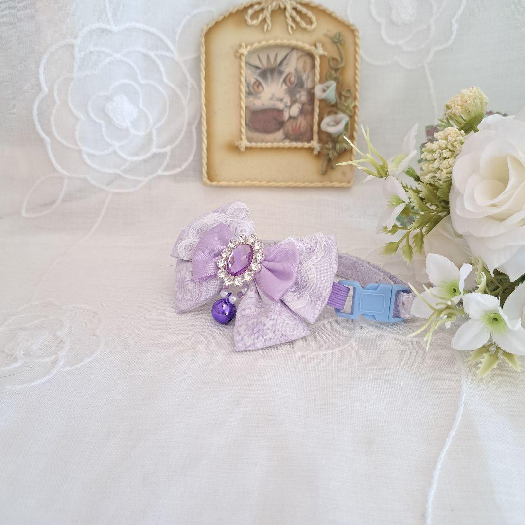 ジューンブライド (ピンク④)わんちゃん猫ちゃん用襟つき首輪