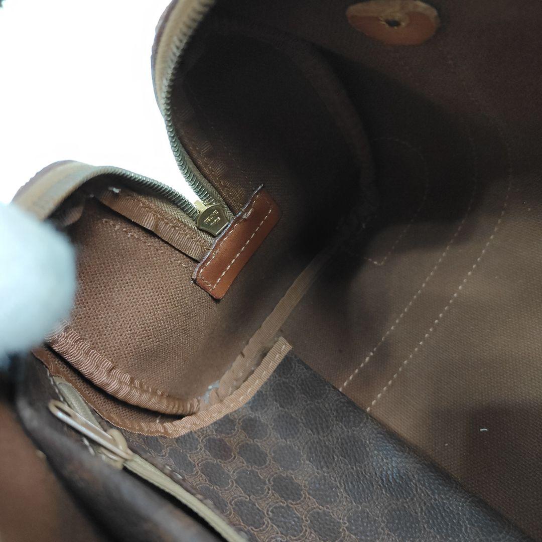 CELINE　ミニボストン　マカダム トリオンフ 2way　PVC　レザー